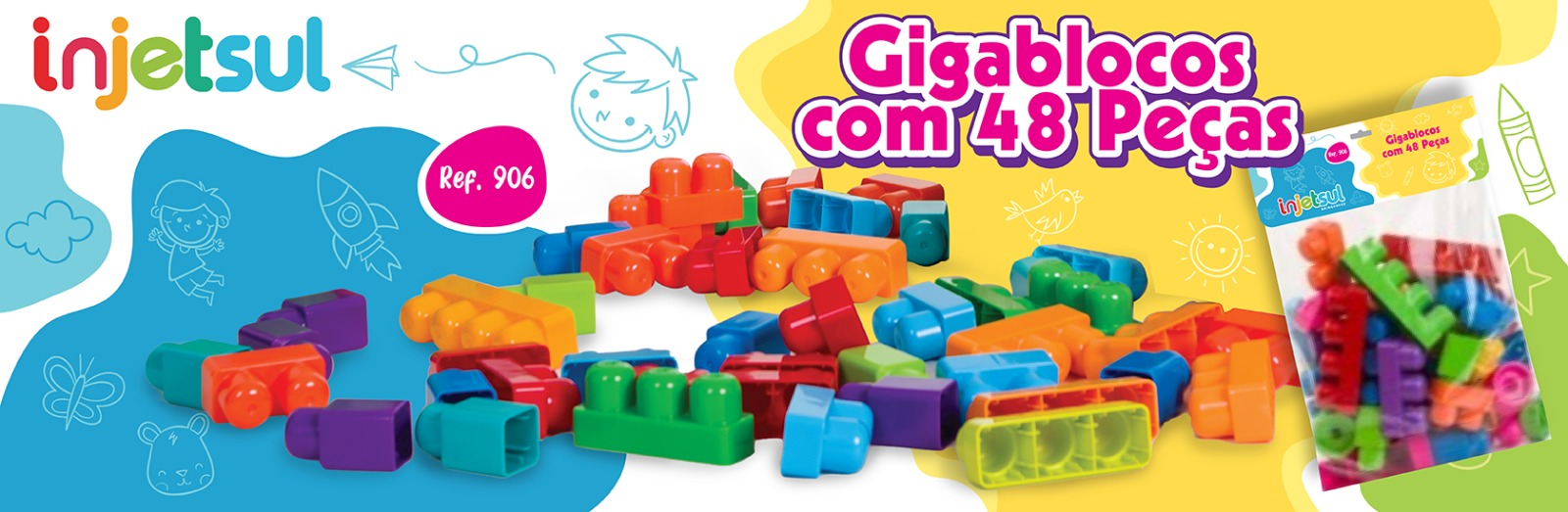 GIGABLOCOS COM 48 PEÇAS (906)